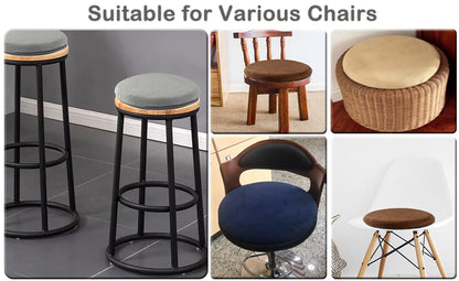 Sigmat Memory Foam Seat Cushion Anti-Slip Soft Round Stool Cushion Chair Pad 15 Inch Navy - color: Navy Blue, size: 15 Inch