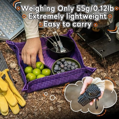 HIKEMAN Mini Hiking Seat Mat，Portable Lightweight Folding Mat，Outdoor Sitting Pad， Double-Sided Waterproof seat Cushion，Suitable Camping Seat for Picnic, Camping, Hiking - color: Purple