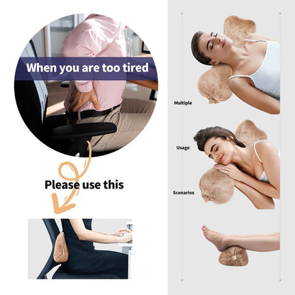Head Recliner Pillow Adjustable Cotton Headrest Pillows for Recliner Chairs, Pain Relief Neck Support Pillow for Travel Home Sofa Armchair with Zipper Cover (Cream) - color: Cream