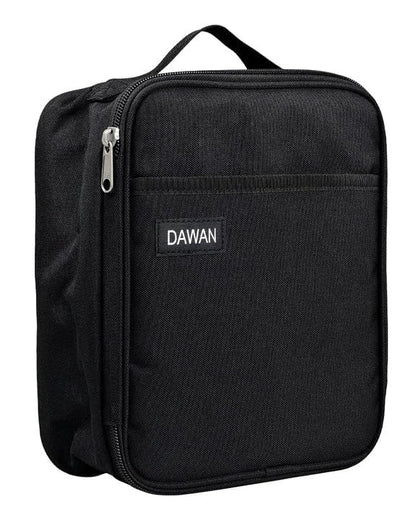 DAWAN freezable Insulated lunch bag,Built in detachable ice pack, Black, Insulated Cooler Tote with Handle for men or women, Keeps food cold or hot 8 to 10 hours, Meal Prep for Work Picnic golf