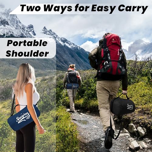 Waterproof Outdoor Blanket 62”X 51” Packable, Stadium Blankets for Camping with Sherpa Fleece Lining, Large Windproof Emergency Mat for Garss Picnic Hiking Road Trip, Machine Washable, Navy 300GSM - color: Sherpa Navy-300 Gsm, size: 62"x 51"