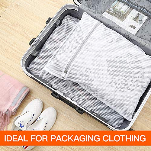 Kimmama Laundry Bags Mesh Wash Bags, Laundry Net Bag, Grey, 1M +1L | Lingerie Bags for Wash Delicates, Scarf, Small Toy, Sock, Cap, Shoe, Sneaker, Tumble Dryer Safe - color: Grey, size: 1L(16x20")+1M(12x16")