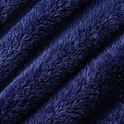 Berkshire Blanket Classic Extra-Fluffy™ Plush Blanket King Size, Soft Fuzzy Fluffy Long Hair Blanket for Couch Sofa Bed, Atlantis Dark Blue, 90x108 Inches - color: Atlantis Blue, size: King/Cal King