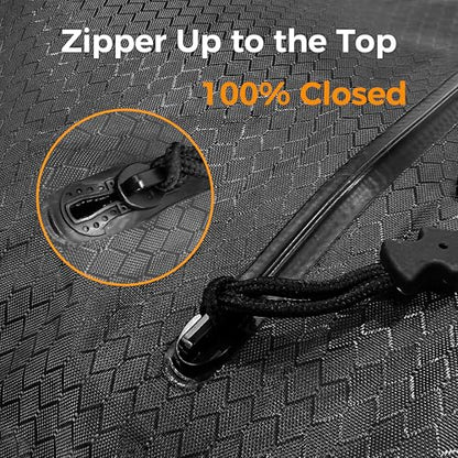 ZPO Travel Vacuum Bags with Pump, IP68 Waterproof Reusable Vacuum Compression Travel Bag with Transparent Window, Reusable Airless Vacuum Kit for Clothes, Backpacks & Suitcases (2 PC+PUMP) - color: Deep Gray & Deep Gray