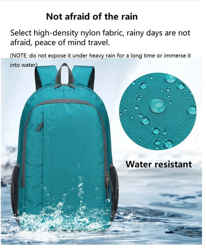 Ultra Lightweight-Packable-Hiking-Backpack Foldable Travel Camping Daypack Casual Outdoor Water-resistant 25L Backpacks (Lake Blue) - color: Lake Blue