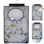 Breathable Mesh Laundry Hamper, Bringing Hooks Foldable Hanging Shower Caddy, Fast Drying Portable Space Saving Storage Bag, Applied to College Dorm Rooms, Gym, Swimming and RV Travel (Black) - color: Black