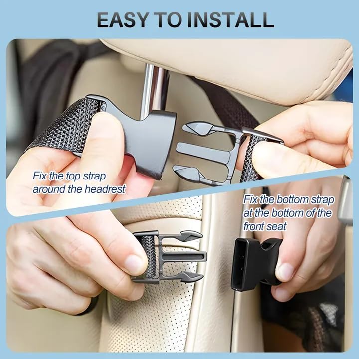2 PCS Backseat Car Organizer With Clear 10" Tablet Holder And 10 Storage Pockets, Seat Back Protector, Car Organizer Back Seat for Family Road Trip Essentials Travel