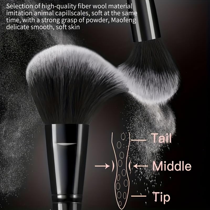 HGHDBT 65Pcs Black Makeup Brushes Set Professional Makeup Kit Multi-functional Makeup Tool Set with Case Facial Makeup Accessories, Foundation Makeup Brush Kit Eye and Face Make up Brushes & Tools - color: Black 03K