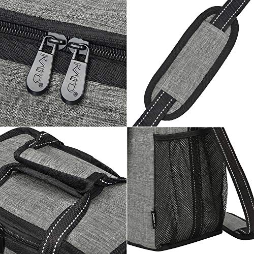 Tirrinia 6 Bottle Wine Gift carrier, Insulated Leakproof Padded Wine Cooler Carrying Tote Bag for Travel, Camping and Picnic, Perfect Wine Lover Gift, Grey - color: Grey