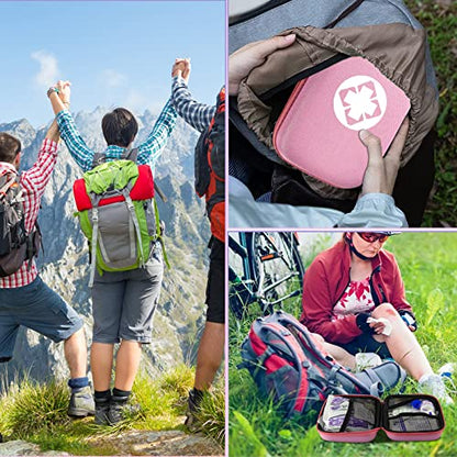 Small-Waterproof Car First-Aid Kit Emergency-Kit - Pink 273Piece Camping Equipment for Camping Hiking Home Travel YIDERBO - style: Pink-273Pcs