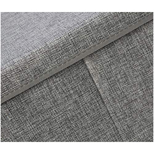 Amazon Basics Foldable Burlap Cloth Cube Storage Bins with Lid, Collapsible Organizing Containers, Stackable and Sturdy, Gray, Set of 2