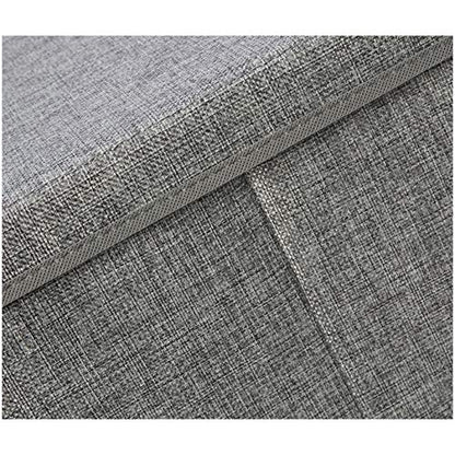 Amazon Basics Foldable Burlap Cloth Cube Storage Bins with Lid, Collapsible Organizing Containers, Stackable and Sturdy, Gray, Set of 2