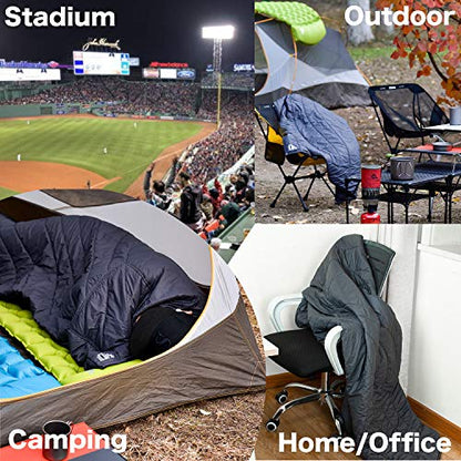 iClimb 3M Thinsulate Insulation Warm Camping Blanket Ultralight Compact - color: Black, size: 72.8” × 55”, 1.52 lb
