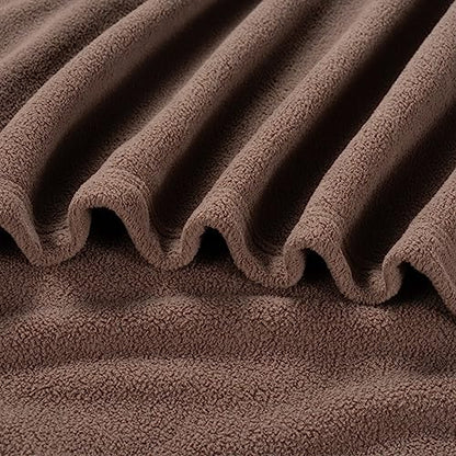 Berkshire Blanket Microfleece Throw Size Bed Throw Blanket Taupe, Lightweight Soft Breathable Plush Micro Fleece Throw Blanket for Travel, Bed and Couch, 50x60 Inches - color: Foal, size: Throw/Throw XL
