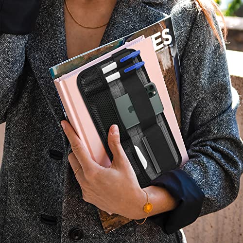 Portable Tech Organizer Attachable to Laptop for Electronics, Cables, Mouse, Power Bank, USB Adapter, Charger, Cellphone - Gray