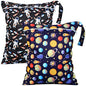Shappy 2 Pack Large Travel Laundry Bags, Large Wet Dry Waterproof Dirty Clothes Bag for Suitcase, Swimsuit Beach Gym College Dorm Wet Bag(Astronaut) - style: Astronaut