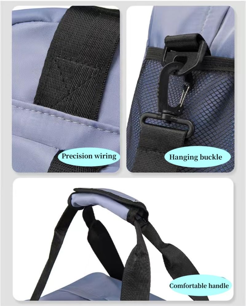 New Sports Tote Gym Travel Luggage Shopping Delivery Weekend Camping Overnight Bag(ice blue) - color: ice blue