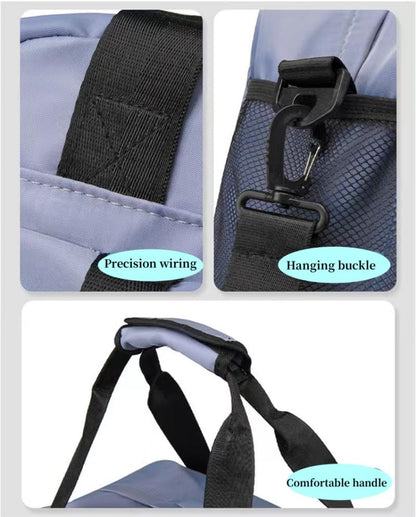 New Sports Tote Gym Travel Luggage Shopping Delivery Weekend Camping Overnight Bag(ice blue) - color: ice blue