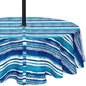 YiHomer Indoor Outdoor Tabletop for Spring Summer Decorations, Picnics and Dinner Parties - Stain and Water Resistant, Crayon Art (Ocean), Zipper Tablecloth, 60" Round with Umbrella Hole - size: 60" x 60" (Zipper)
