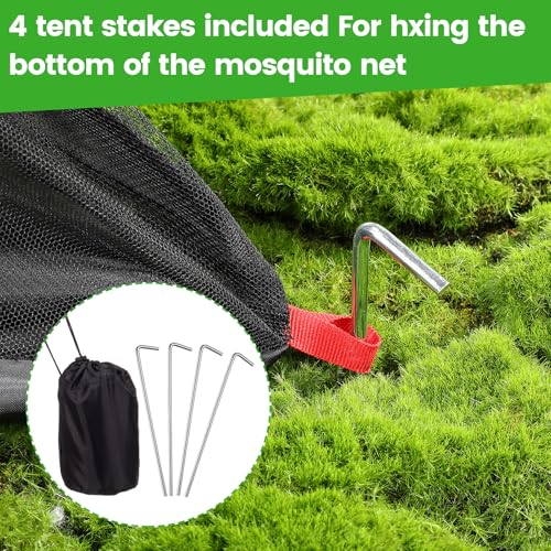 1 Set Mosquito Netting for Camping with Carry Bag Compact Lightweight Mosquito Net for Bed Outdoor Sleeping Bags Tent Screen Rooms