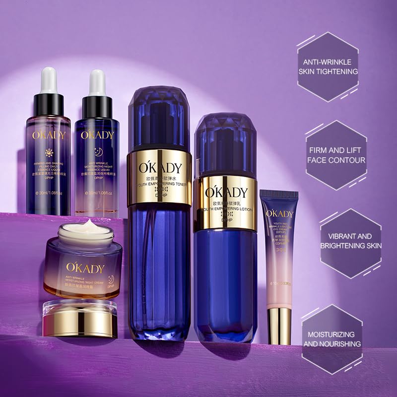Skin Care Set Enzyme Skin Care Kit Beauty Gift Skin Kit For Women With 8 Pieces Valentine‘s day gift