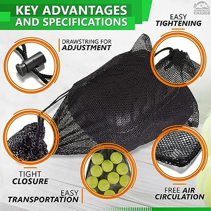 12 PCs Mesh Laundry Bags – 13x15.5 Inch Black Washable Nylon Bags Set – Reusable Mesh Bag for Swimwear, Delicates, Sports Gear, Towels, Travel Use | Lightweight Storage Solution for Daily Needs - style: 12Pcs, Black, M size