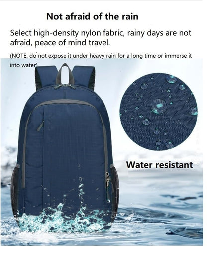 Ultra Lightweight-Packable-Hiking-Backpack Foldable Travel Camping Daypack Casual Outdoor Water-resistant 25L Backpacks (Dark Blue) - color: Dark Blue