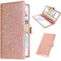 RSAquar Car Registration & Insurance Holder, Vehicle Glove Box Organizer, Cool Accessories for ID, Driver License Cards & Essential Documents, Glitter Rose Gold - color: Glitter Rose Gold