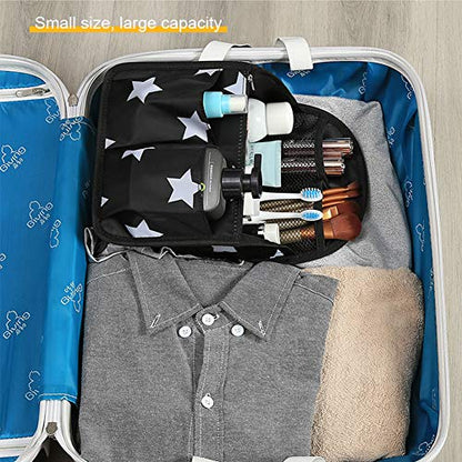 Waterproof Backpack Handbag with Zipper Portable Cosmetic Bag Insert Nylon Inner Bag Organizer(Black Letter) - color: Black Letter