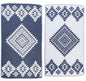 Bersuse 100% Cotton Yucatan Turkish Towel - 39x71 Inches, Dark Blue - color: Dark Blue