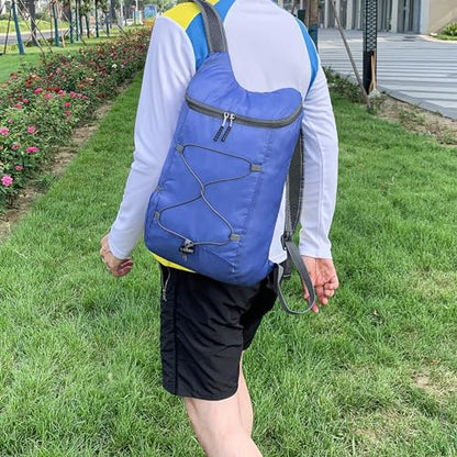 levayhill 16L Foldable Hiking Backpack,Small Packable Daypack, Royal Blue | Lightweight ,Outdoor Collapsible Rucksack,Ultralight Folding Back Pack, Water Repellent, Men Women Travel Gym, Easy Carry-on - color: Royal Blue