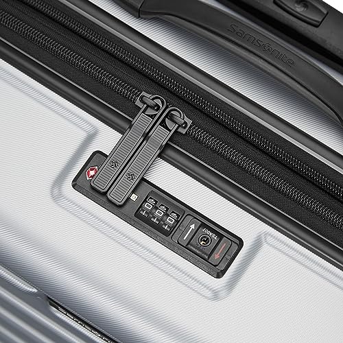 Samsonite Omni 2 Pro Hardside Expandable Luggage with Spinner Wheels, PRO 2PC SET (CO/M), Arctic Silver - color: Arctic Silver, size: 2-Piece Set (Carry-on PRO/Medium)