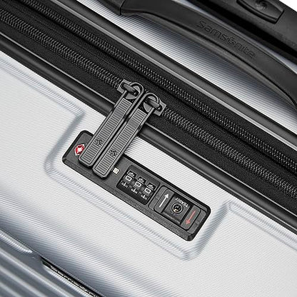 Samsonite Omni 2 Pro Hardside Expandable Luggage with Spinner Wheels, PRO 2PC SET (CO/M), Arctic Silver - color: Arctic Silver, size: 2-Piece Set (Carry-on PRO/Medium)