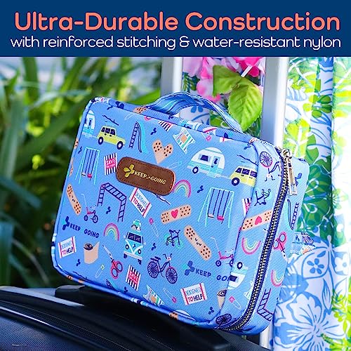 KeepGoing Large Home First Aid Kit for Kids – 270 Pc. for Car, Home, Dorm, & Boat with Latex-Free Bandages – 10 x 7 x 3.5 in. Travel First Aid Kit (Signature) - style: Signature