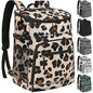 Cooler Backpack Insulated Leakproof Waterproof Backpack Cooler Bag 30/45 Cans, Large Capacity Lightweight Travel Camping Beach Backpack Cooler Ice Chest for Men and Women - color: leopard, size: 30 Cans