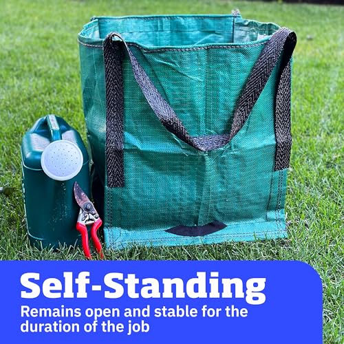 DURASACK Heavy Duty Storage Tote Bag 22-Gallon Rugged Woven Polypropylene Moving Bag, Reusable Self-Standing Design, Holds up to 500 Pounds, Pack of 4, Green - color: Green, size: Pack of 4