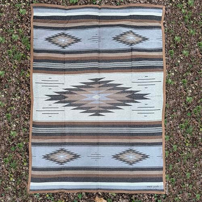 WP West Path Waxed Canvas Camping Blanket & Bedroll – Waterproof Canvas Blanket, Oilskin Outdoor Blanket, Camp Blanket, Bushcraft Ground Cloth (Brown Diamond, Regular) - color: Brown Diamond, size: Regular