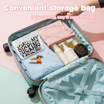 YangQian Funny Medicine Makeup Bag for Travel Purse Medication Bag Organizer for Women Nurse Practitioner Pharmacist Patient Meds Canvas Bags with Zipper - color: All My Fucking Meds Style2