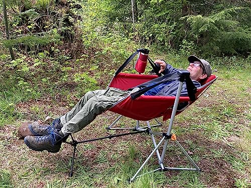 Universal Folding Camping Chair Foot Rest Ottoman Portable Recliner Lazy Retractable Footstool Leg Rest Chair for Hiking Fishing Beach (Gray)