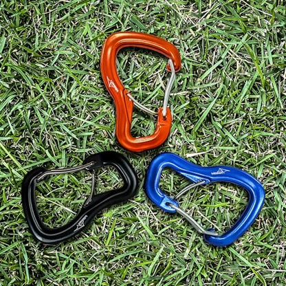 Heavy Duty Carabiner Clip Hook 8KN (1763 lbs), 2 PCS Ultra-Light Aluminum Caribeaners with Double Door D Ring Shape, for Hammock, Camping, Hiking, Backpacking, Dog Leash, Keychain Clip - style: 1#Rainbow-3pc