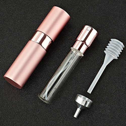 LISAPACK 8ML Atomizer Perfume Spray Bottle for Travel, Empty Refillable Cologne Dispenser, Portable Sprayer (Pink) - color: Pink