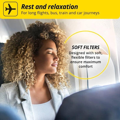 Alpine FlyFit - Earplugs for Pressure Relief & Preventing Ear Pain While Flying - Airplane Travel Essentials - Comfortable Reusable Hypoallergenic Earplugs with Ultra Soft Filter