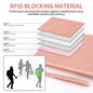 Leather Passport Holder Family, RFID Blocking Passport Wallet, Travel Essentials Premium Wallets - color: Pink