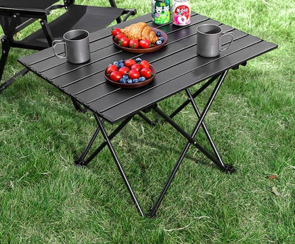 Folding Camping Table – Ultralight Aluminum Portable Table for Camping, Hiking, Backpacking, Picnic, Beach, BBQ – Compact Lightweight Collapsible Travel Side Table for Outdoor, RV, (1) - size: Small